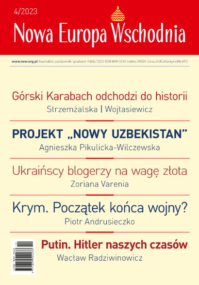 Okładka magazynu Nowa Europa Wschodnia 4/2023