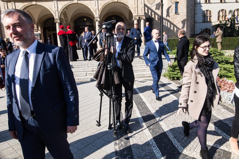 Alarm bombowy w trakcie przemówienia ministra