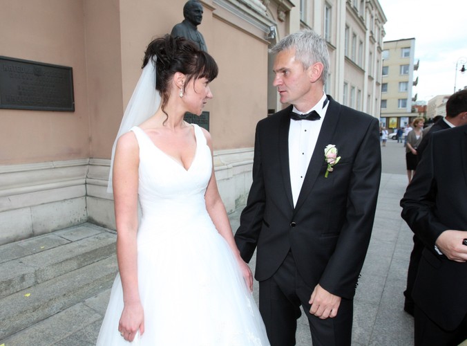 Jacek Magiera i jego żona Magdalena