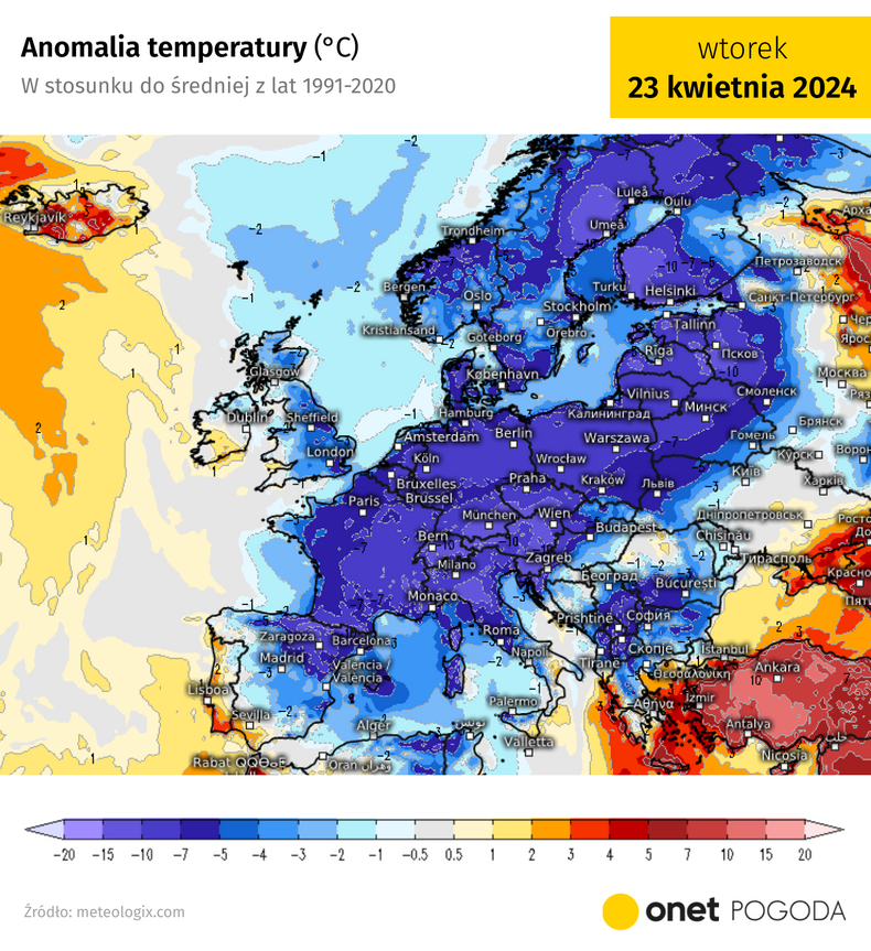 Fala niezwykłego zimna rozlała się niemal po całej Europie