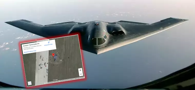 Bombowiec B-2 znaleziony w Google Maps. Samolot awaryjnie lądował