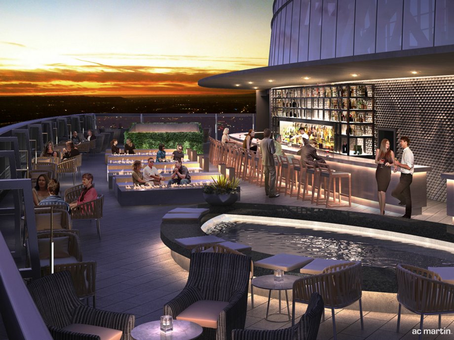 The sky deck will be home to an infinity pool, a chic bar, and unrivaled views.