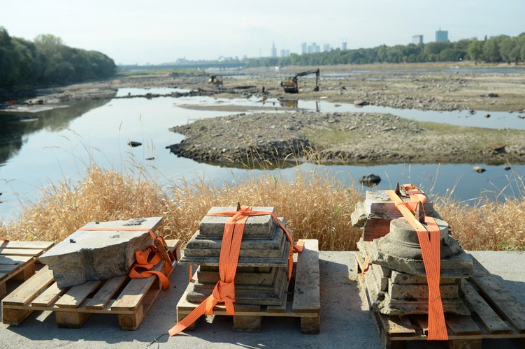 Miejsce pracy archeologów na 517 km Wisły