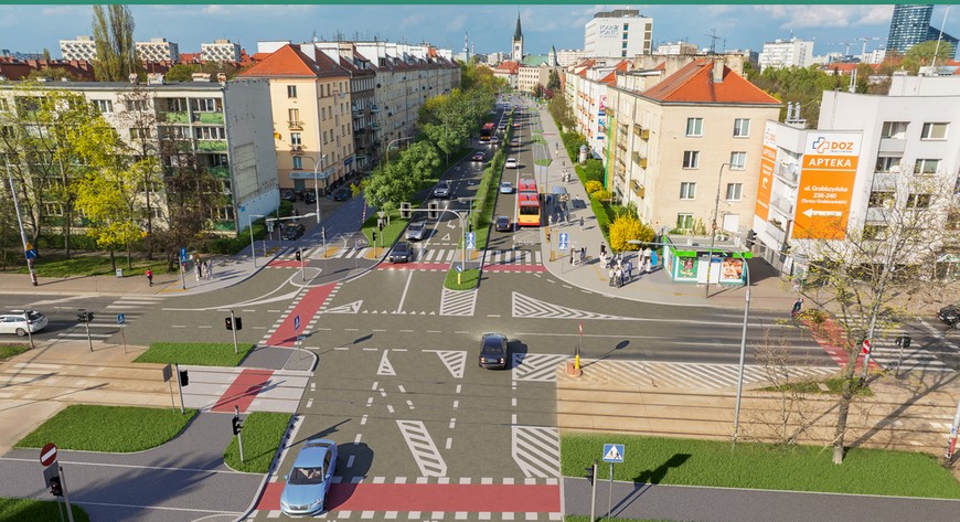 Skrzyżowanie Al. Hallera i Gajowickiej zostanie przebudowane w ramach, które rozpoczynają się w sobotę