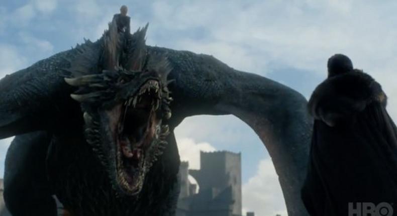 Jon Snow comes face to face with the dragon for the first time 