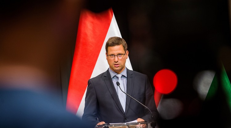 Gulyás Gergely, a Miniszterelnökséget vezető miniszter a Kormányinfó sajtótájékoztatón a Karmelita kolostorban 2020. augusztus 19-én.