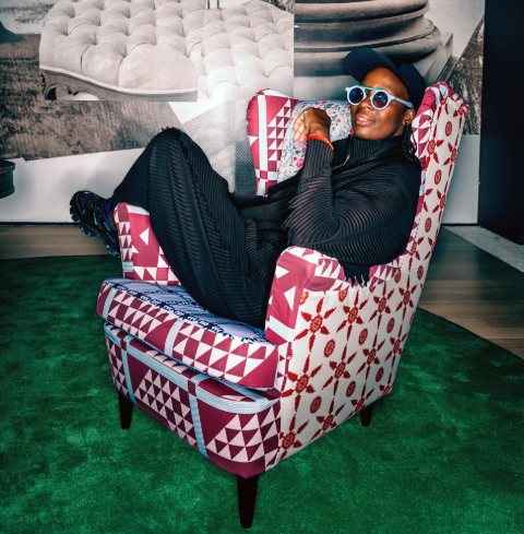 Mickalene Thomas plays in all realms—photography, painting, video, fashion, furniture—and creates stunning, dynamic worlds in every one.