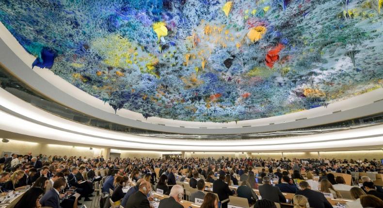 Delegates attend the opening of the 42nd session of the UN Human Rights Council in Geneva last month