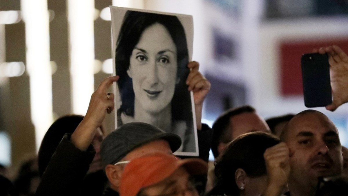 Protest u Valeti, Malta, 26. novembra 2019. zbog ubistva novinarke Dafne Karuane Galicije