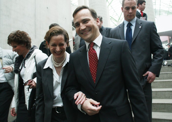 Radosław Sikorski z żoną Anne Aplebaum, dziennikarką 'Washington Post'