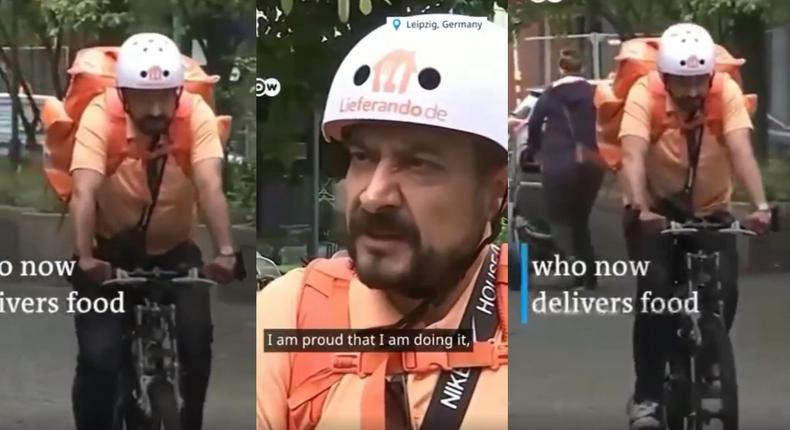 “I’m proud my soul is happy – Ex-Communications Minister becomes food delivery man (video)