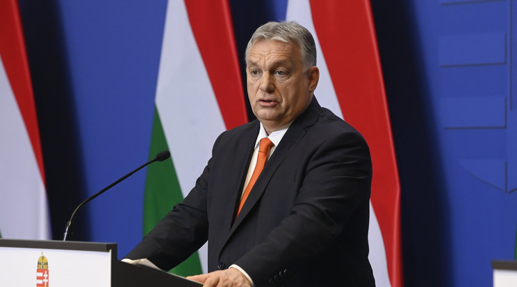 Orbán Viktor a tavalyi évzáró nemzetközi sajtótájékoztatóján Fotó: MTI/Koszticsák Szilárd