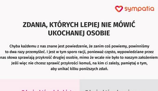 Zdania, których lepiej nie mówić ukochanej osobie [INFOGRAFIKA]