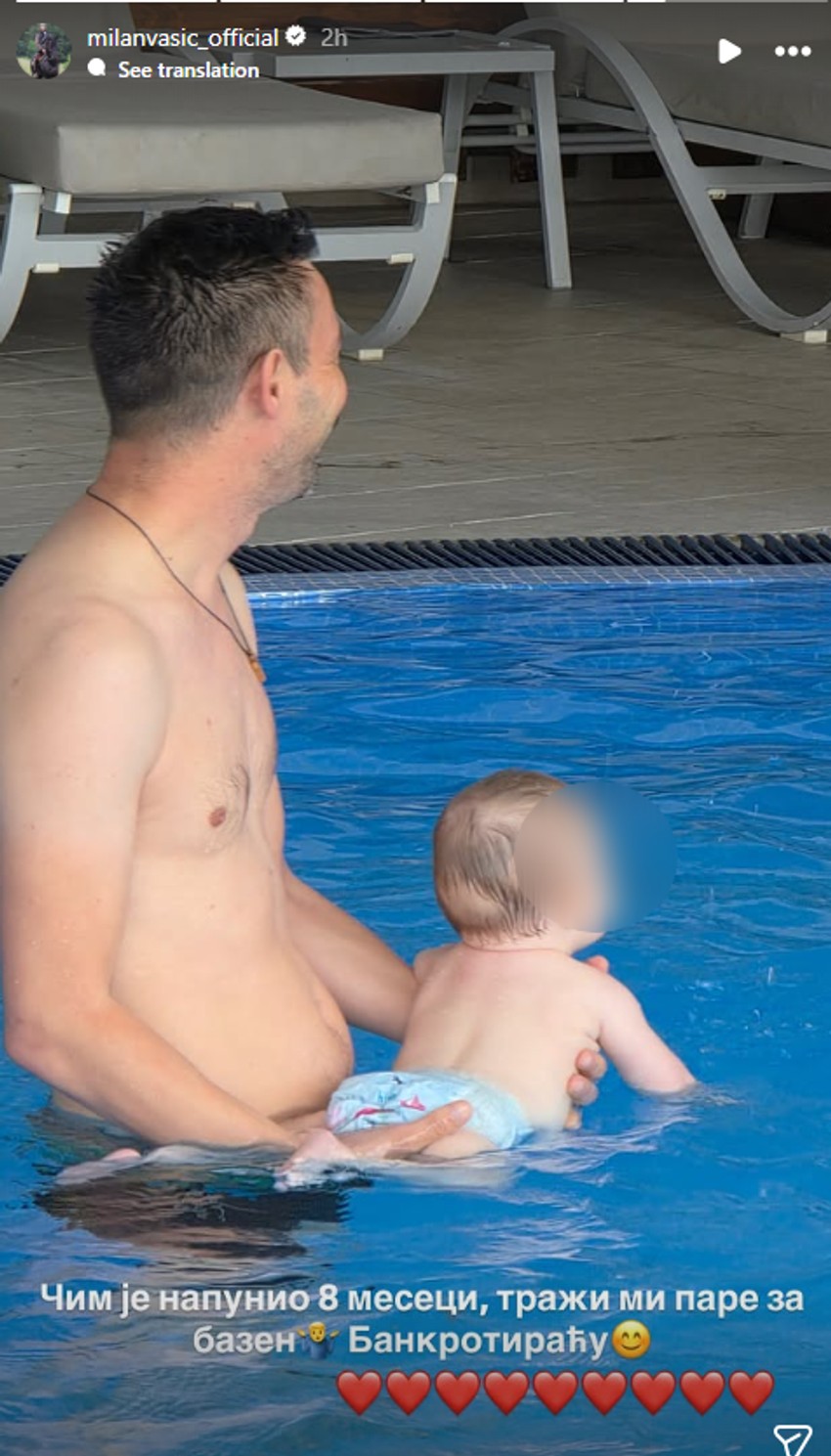 Milan Vasić sa sinom