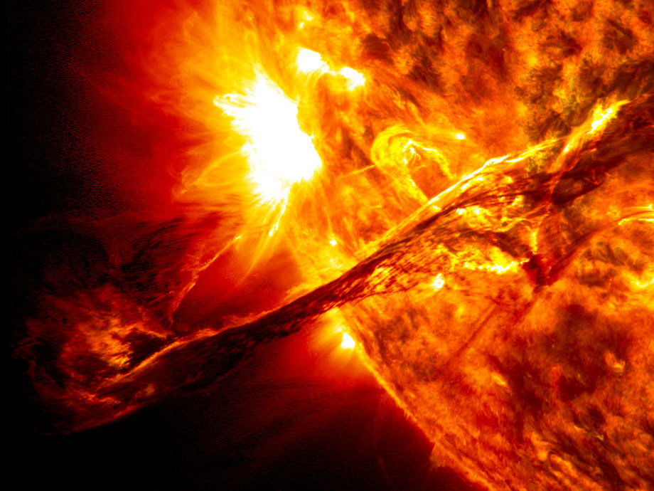 A solar flare.