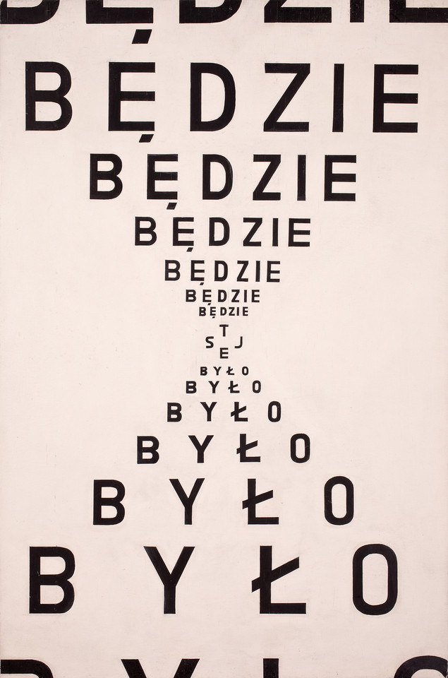 Stanisław Dróżdż (1939–2009), "Klepsydra" (1967, emulsja, drewno)