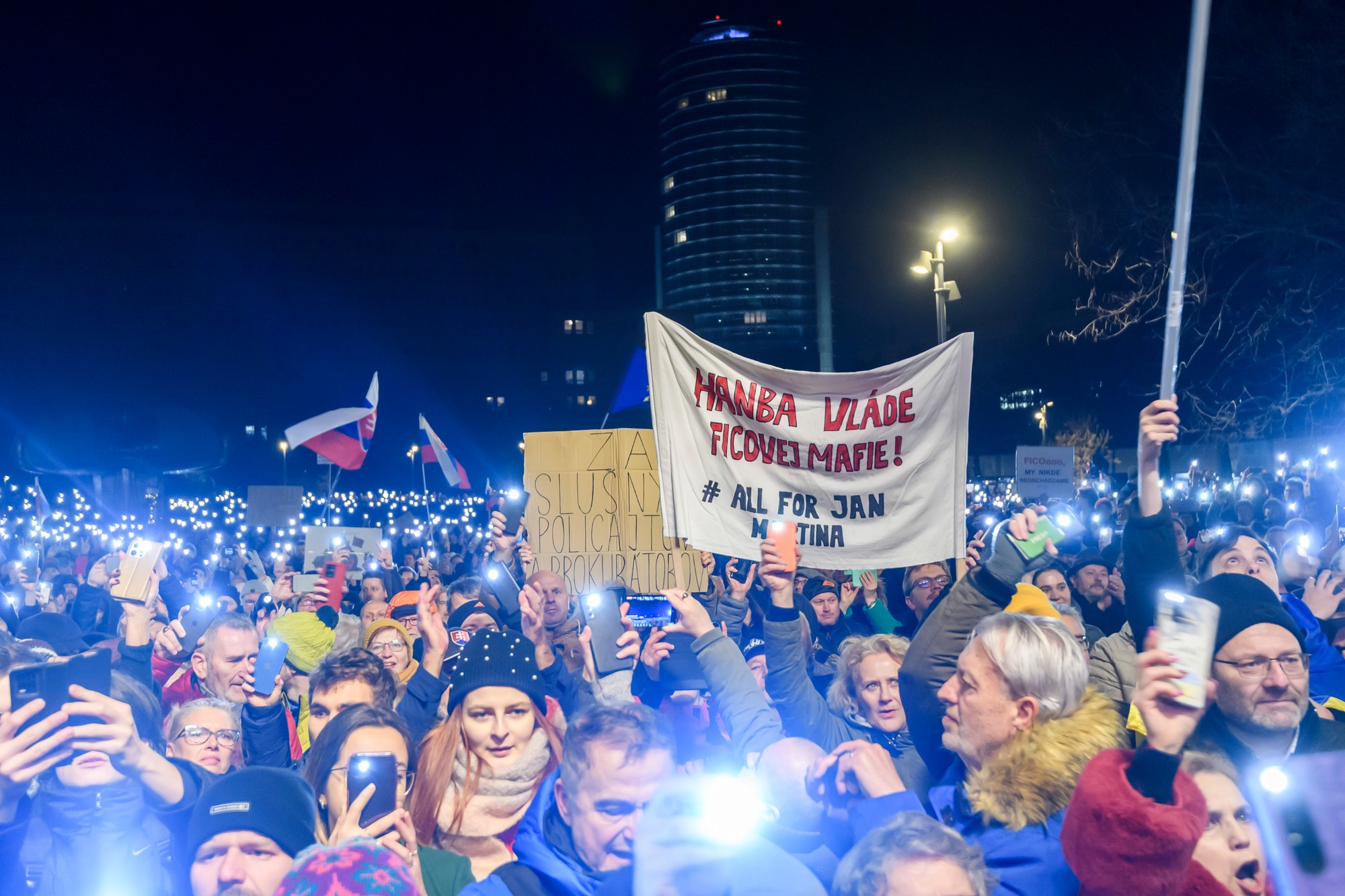 Druhý spoločný opozičný protest PS, SaS a KDH proti rušenie ÚŠP.