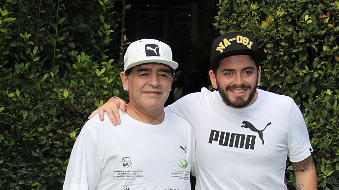 Diego Maradona z synem