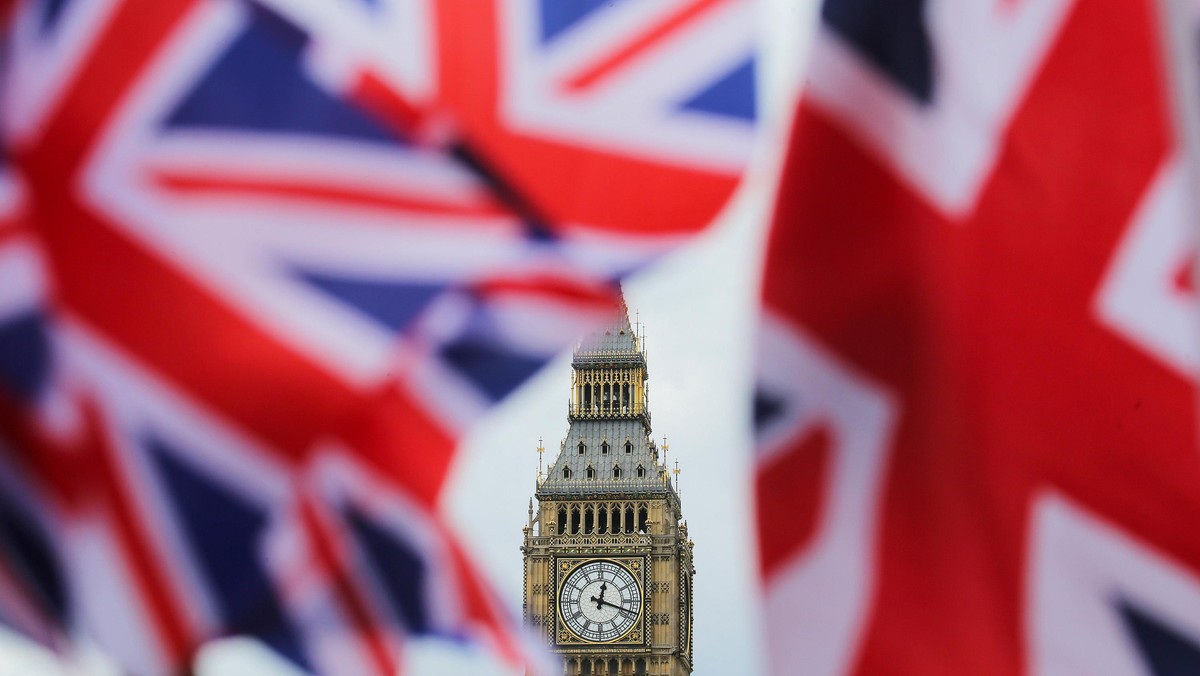 Wielka Brytania Unia Europejska Brexit Big ben flaga brytyjska Union Jack