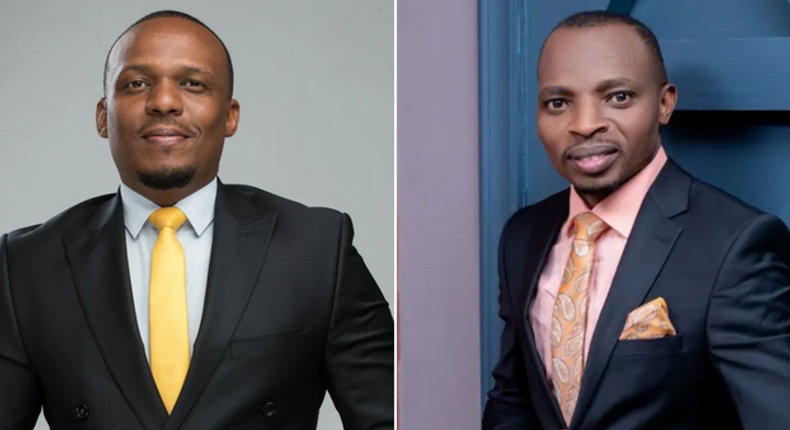 A collage of NTV news anchors Ben Kitili and Lofty Matambo