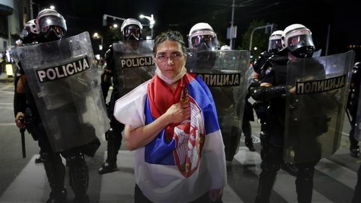 Protesty w Serbii