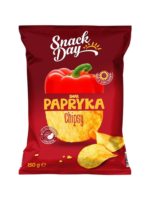 Chipsy papryka 1,29 zł/ 150 g/ 1 opak. *cena promocyjna