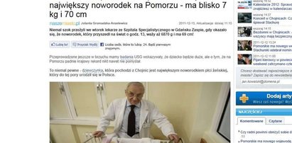 Padł rekord! 7 kg noworodek z Gdańska. To dziewczynka!