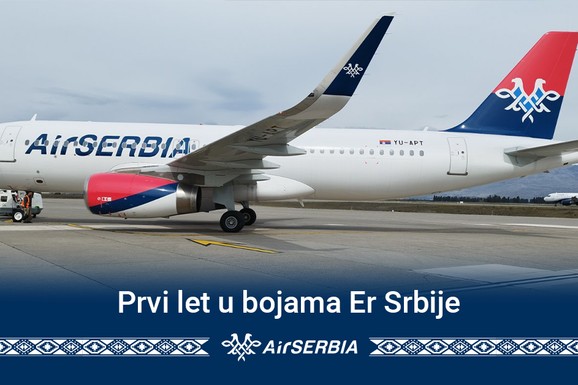 Novi erbas A320 Er Srbije: YU-APT obavio prvi let u bojama nacionalne avio-kompanije