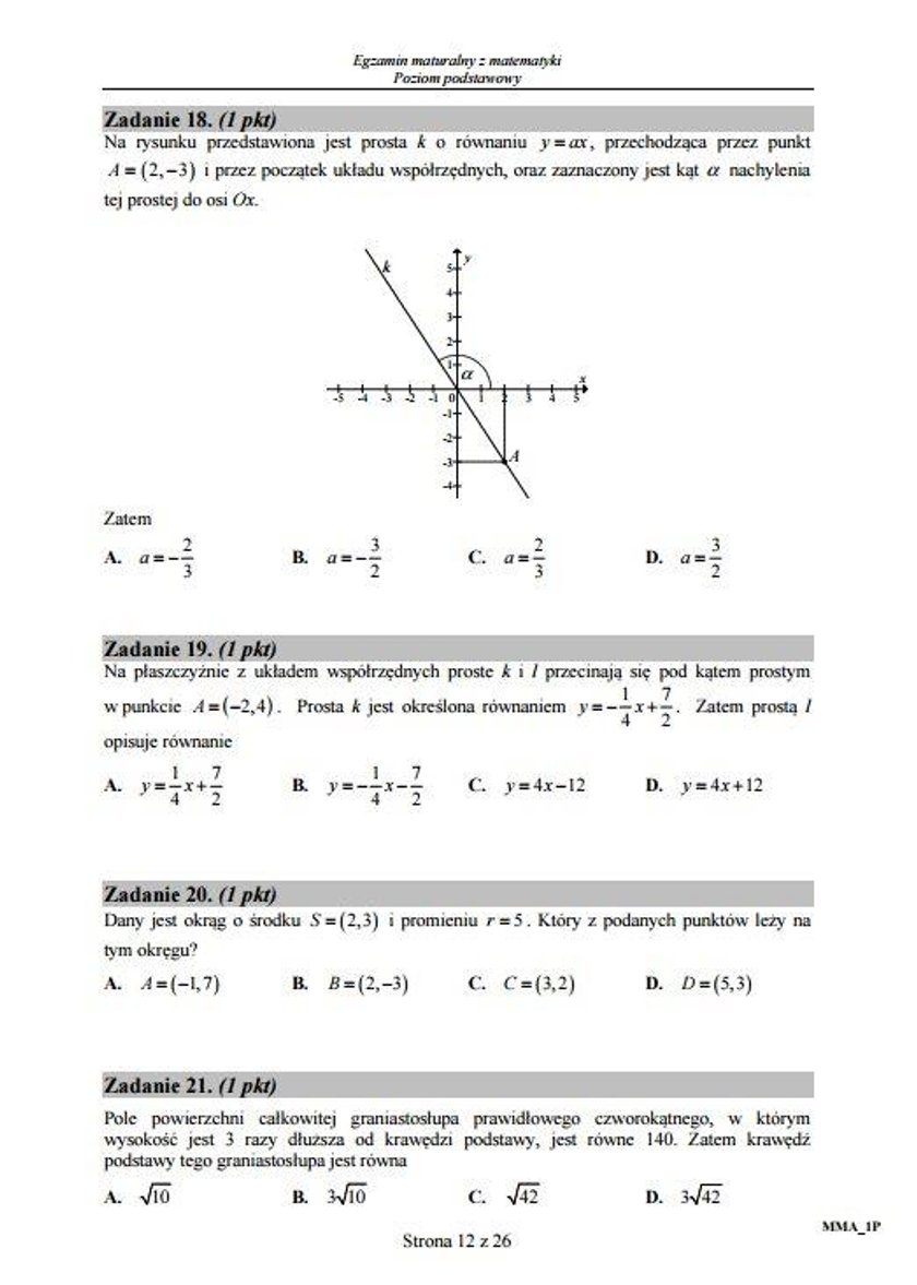 Matura 2017 matematyka. Arkusze, pytania, odpowiedzi