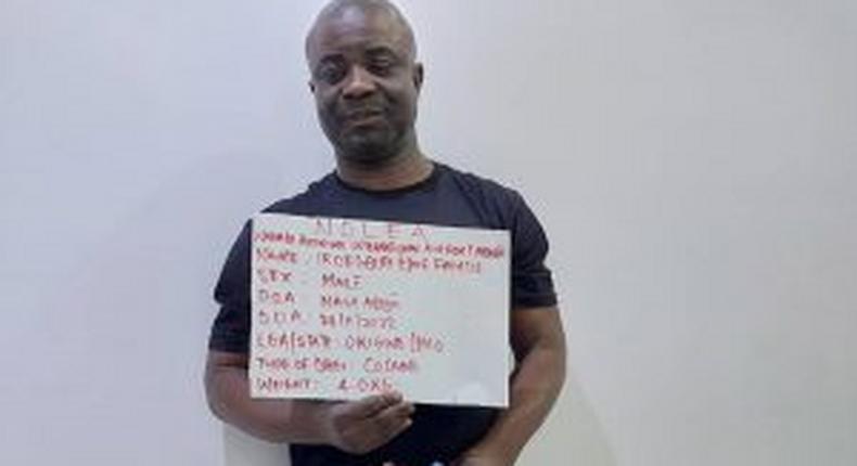 Suspected drug trafficker arrested by the NDLEA.