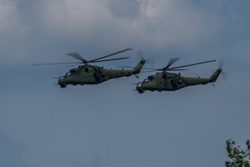 Mi24  na pokazach Air Show w Radomiu