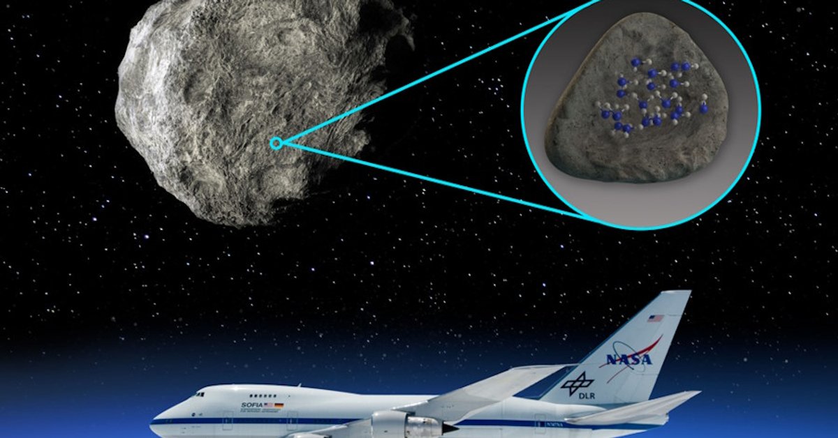 Astronomers have discovered the presence of water on the surface of asteroids