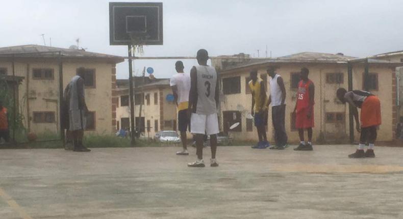 Somewhere in Ipaja, some basketball lovers would rather kick ball in the rain than vote.