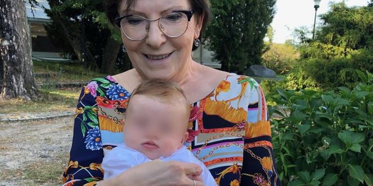 Ewa Kopacz: Ochrzciłam wnuczkę