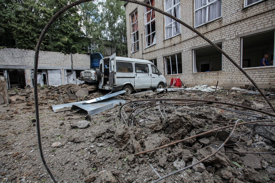 Szkoła w Charkowie zniszczona przez Rosjan