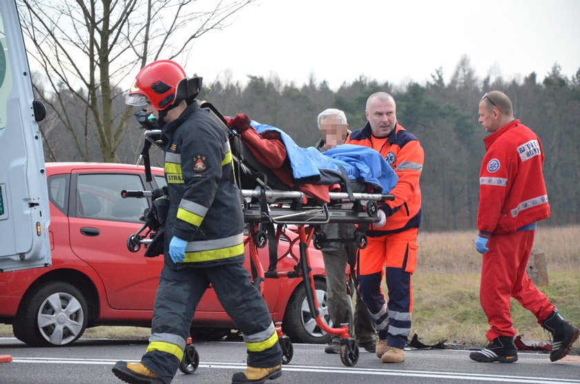 Wypadek pomiędzy Lubinem a Prochowicami