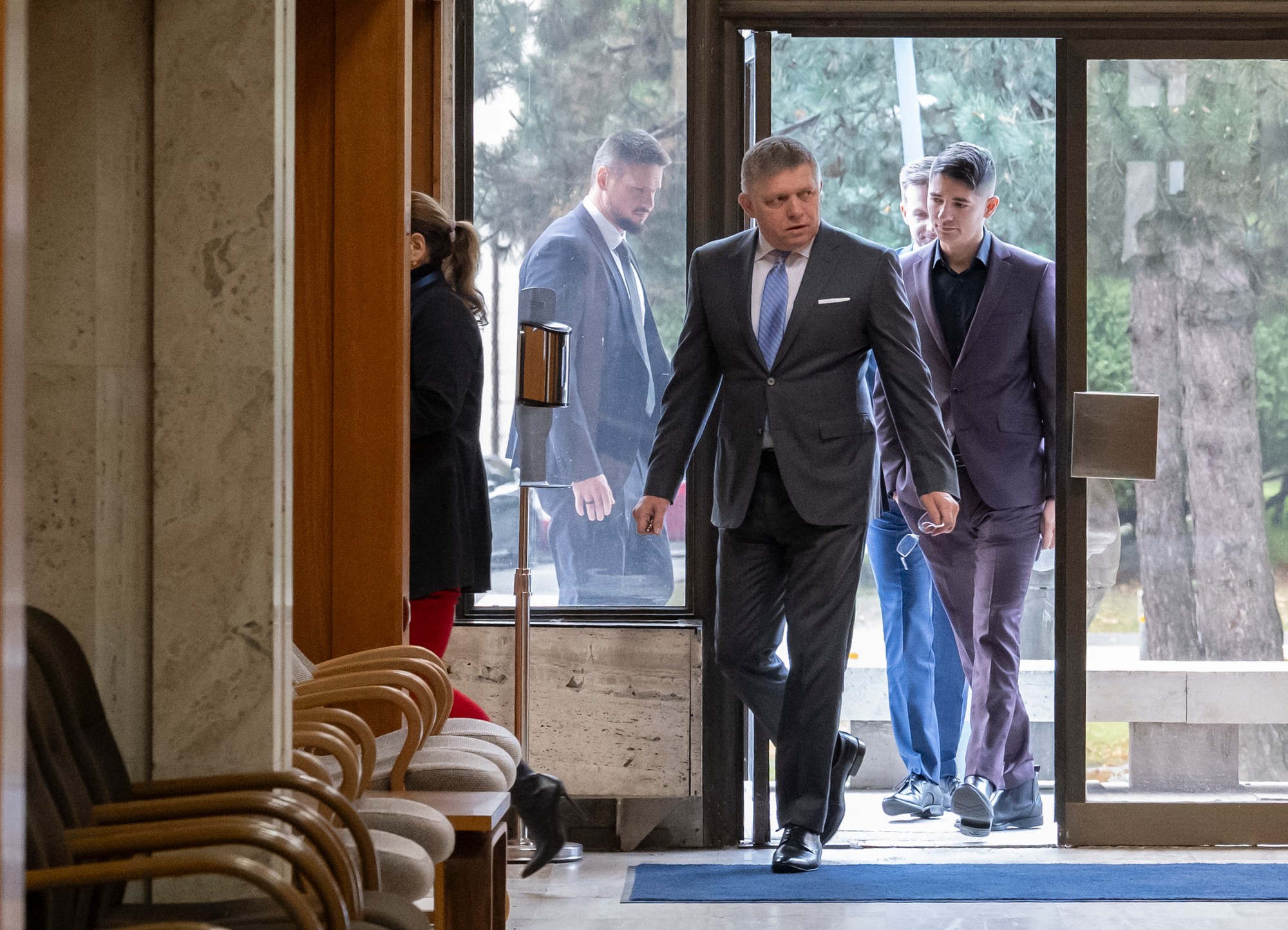 Predseda poradcov vlády SR Erik Kaliňák a premiér Robert Fico.