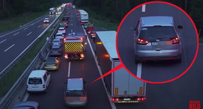 Polak wywołał burzę w Niemczech. Tak zachował się na autostradzie. Co mu grozi? [FILM]