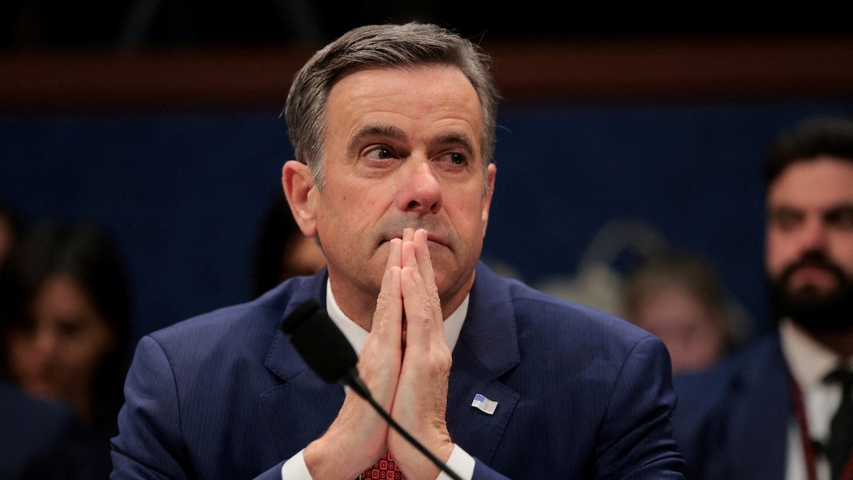 Riaditeľ Ústrednej spravodajskej služby (CIA) John Ratcliffe sa zúčastňuje vypočutia Výboru pre spravodajské služby Snemovne reprezentantov USA o celosvetových hrozbách na Kapitole vo Washingtone, D.C., USA, 19. marca 2026.