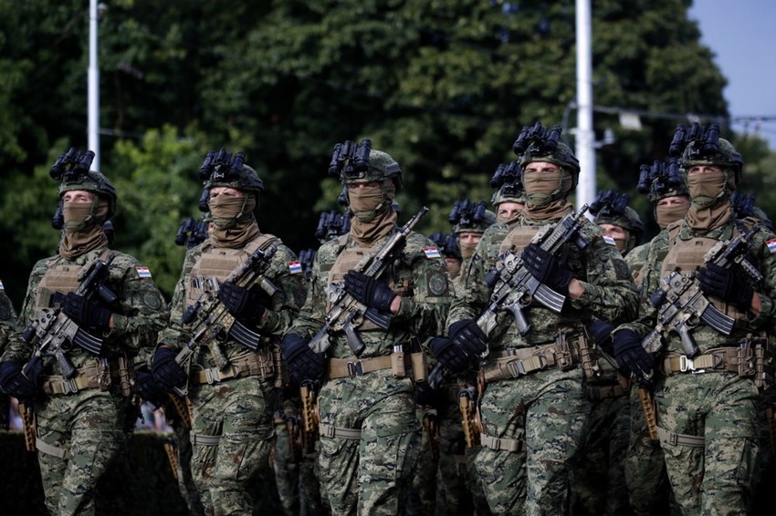 Hrvatska vojska na paradi u Zagrebu 31. jula 2025.