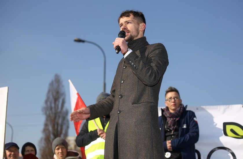 Protest rolników z AGROunii w Warszawie. Utrudnienia w ruchu