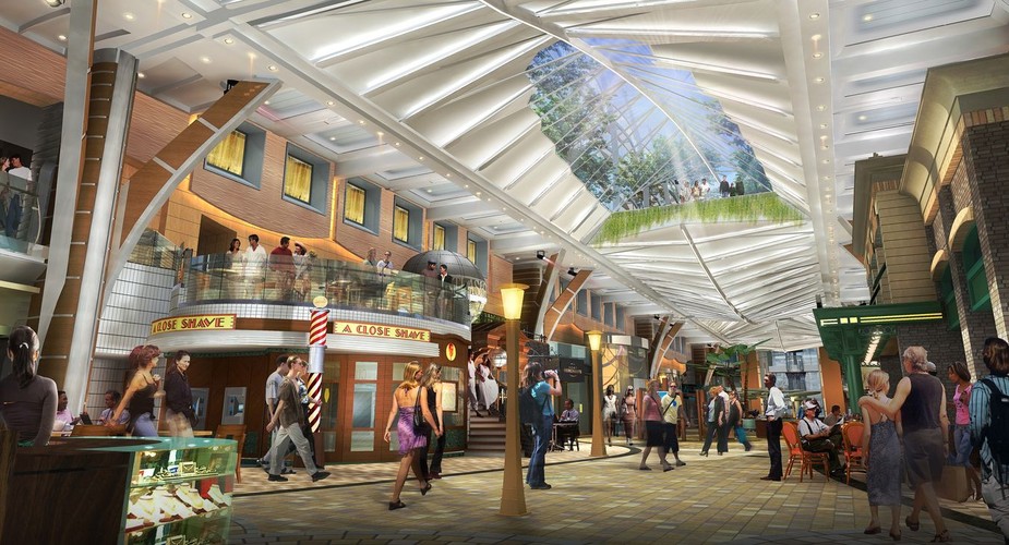 Poniżej parku znajduje się deptak 'Royal Promenade'