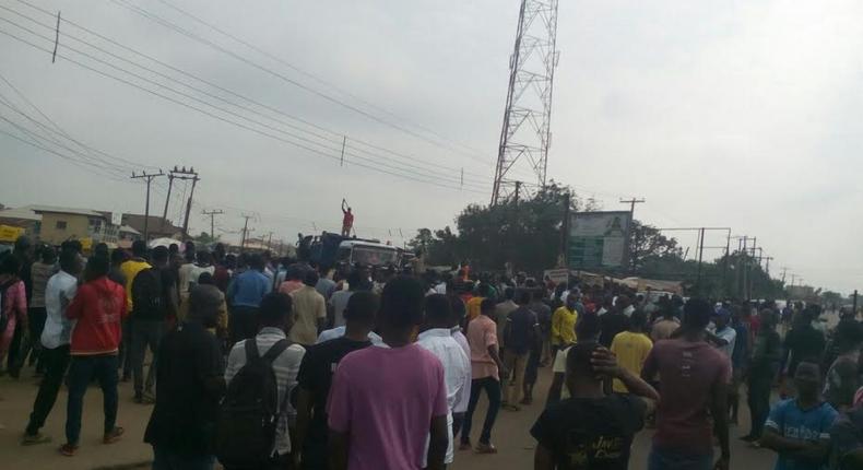 Students Protest at FUNAAB