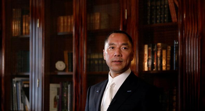 Chinese billionaire Guo Wengui in New York City, in April 2017.Brendan McDermid/Reuters