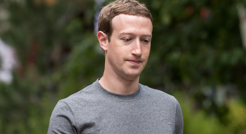 Mark Zuckerberg Sun Valley looking sad or pensive