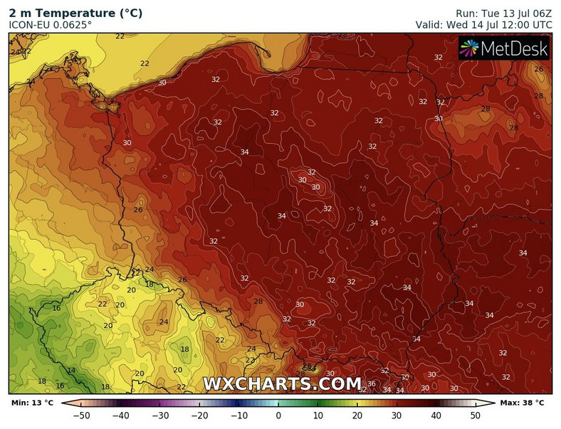 Na termometrach nawet 35 st. C