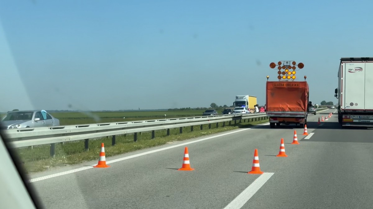 Udes na auto-putu Miloš Veliki od Uba ka Obrenovcu
