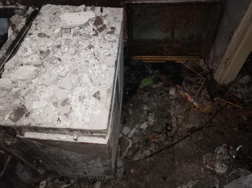 Izgled Dejanovog stana nakon požara koji je izbio u maju mesecu ove godine