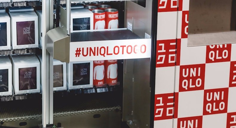 The machines sell two of Uniqlo's most popular products.