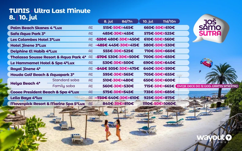 Tunis Last Minute 8. i 10. jul